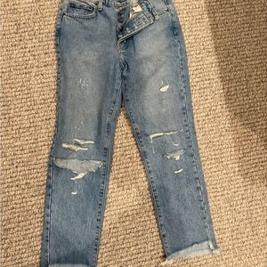 Carmar Light Blue Distressed Ankle Jeans